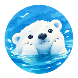 Logo Bear Chat: chú gấu Bắc Cực